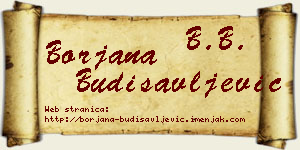 Borjana Budisavljević vizit kartica